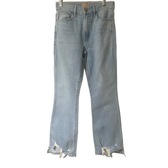 Mother The Insider Crop Stew Chew Jeans Size 26 In Mentally Elsewhere Distressed - Picture 6 of 15